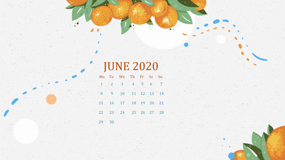 Обои календарь июнь