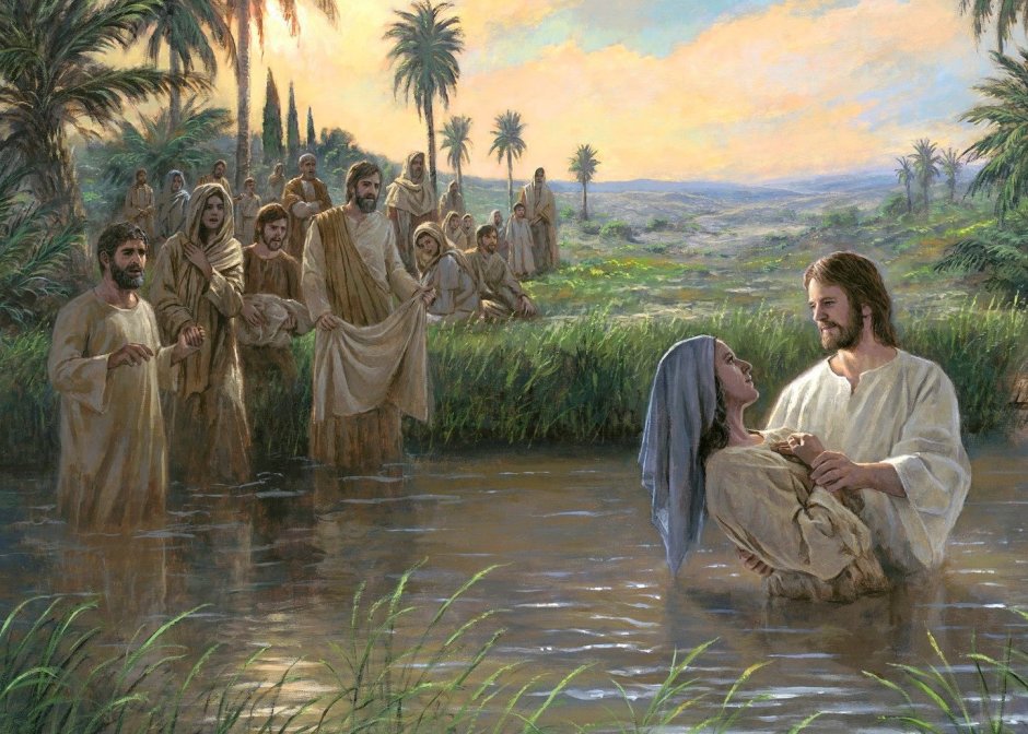 Иоанн Креститель крестит