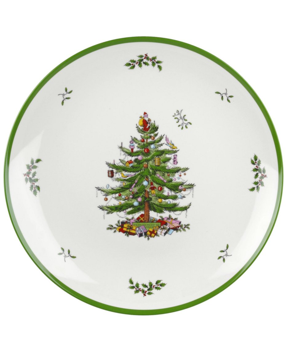 Old Britain Pink Tree Christmas dinner Plate сервировка
