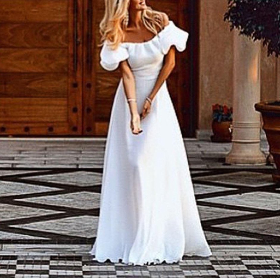 Платье в греческом стиле с рукавами