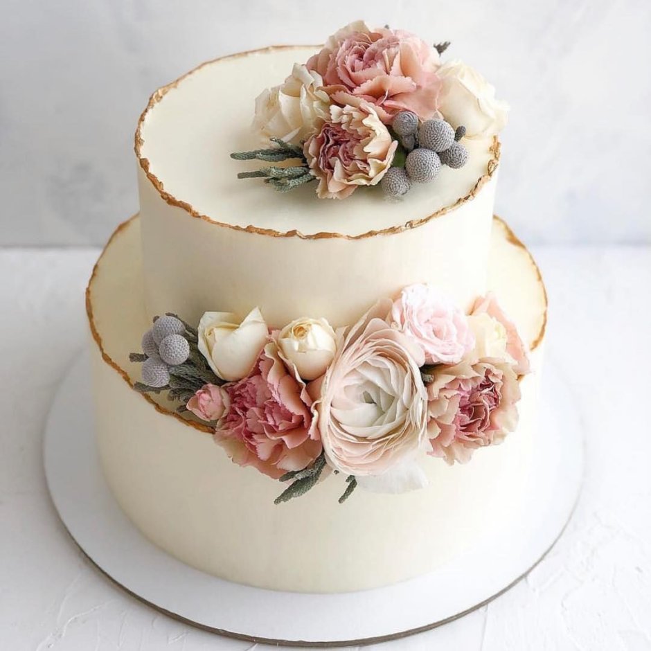 Свадебный торт маленький стильный