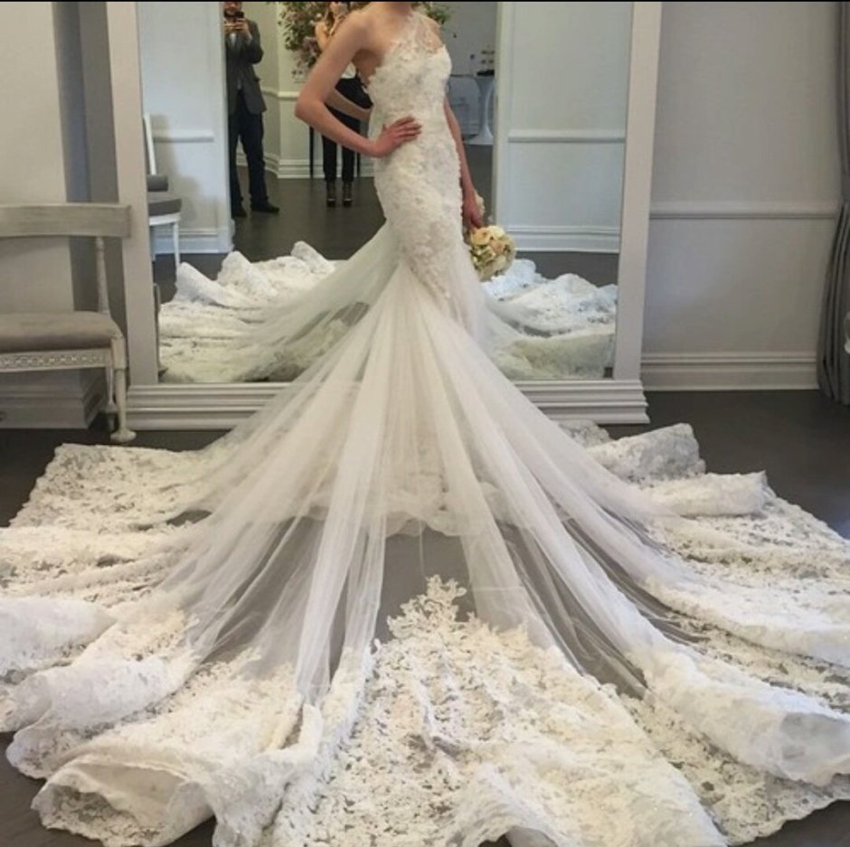 Свадебное платье с алмазами
