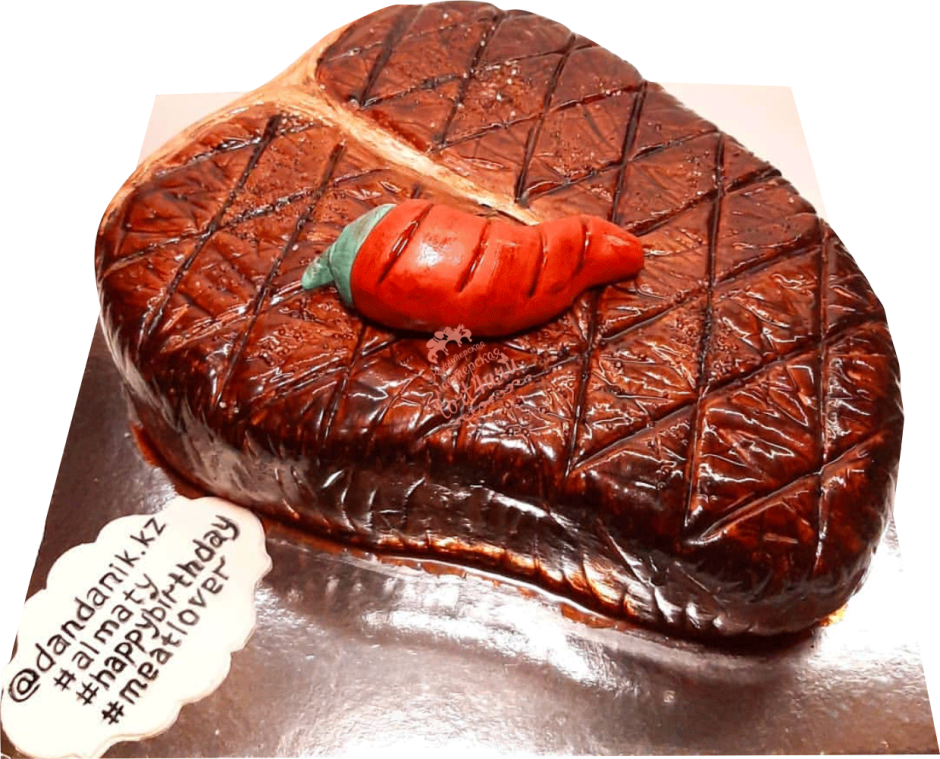 Торт в виде стейка