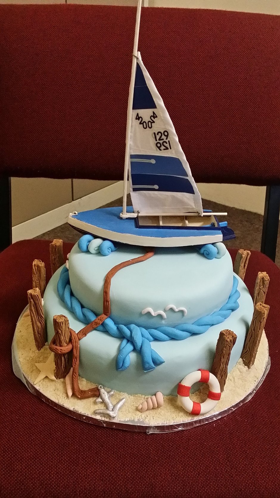С днем рождения торт яхта