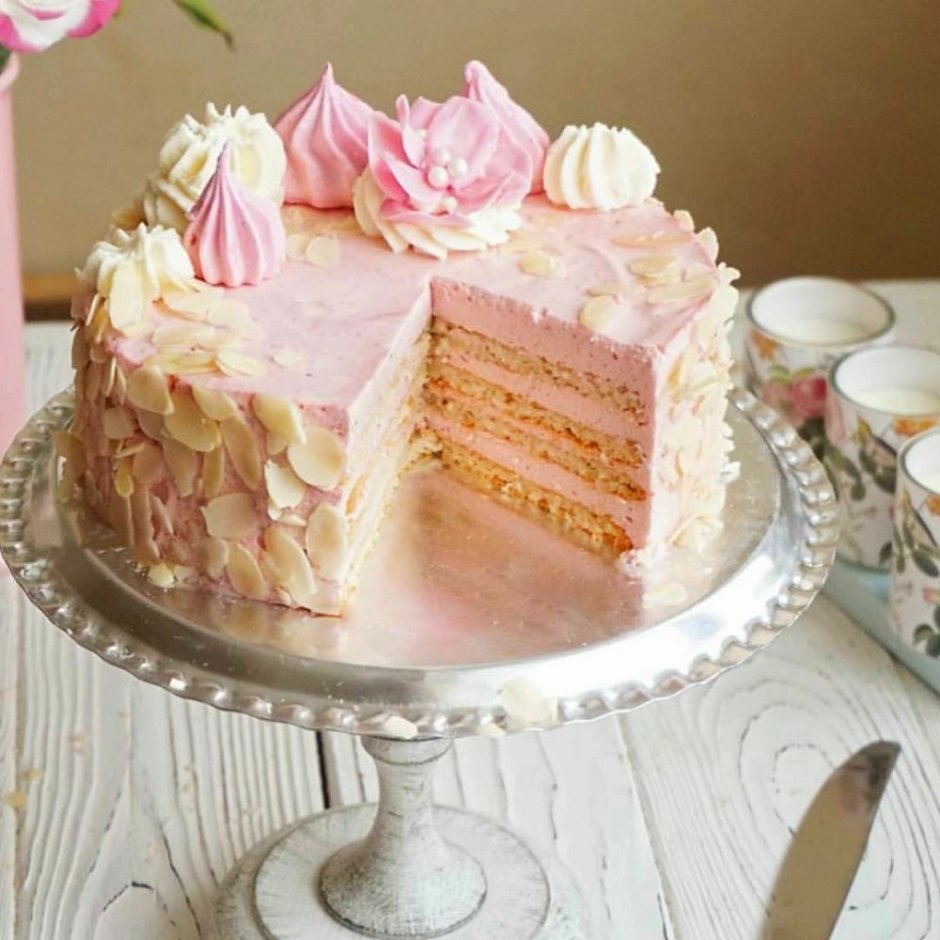 Бисквитный торт с кремом из маскарпоне