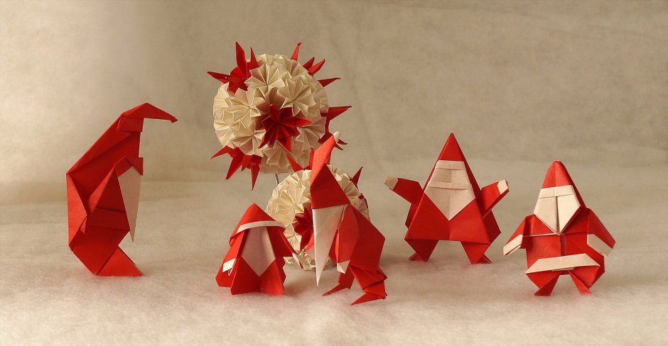 Елочка в стиле оригами