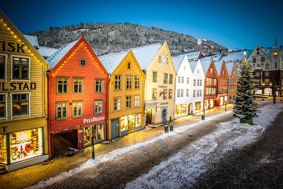 Норвегия Осло зима