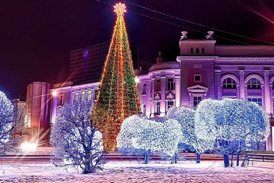 Цветной бульвар Тюмень зимой 2022