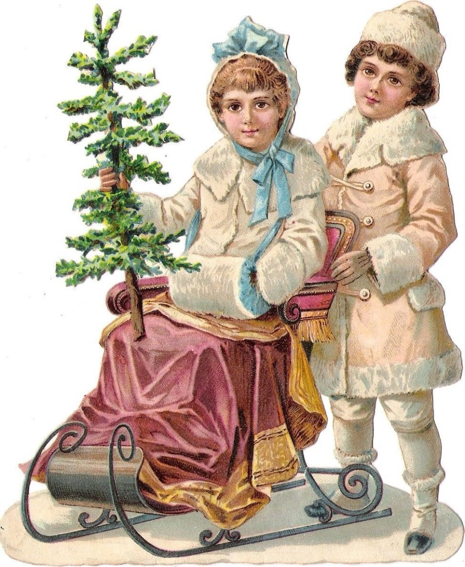 Викторианская Рождественская открытка