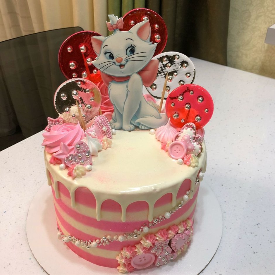 Детский торт с котиком