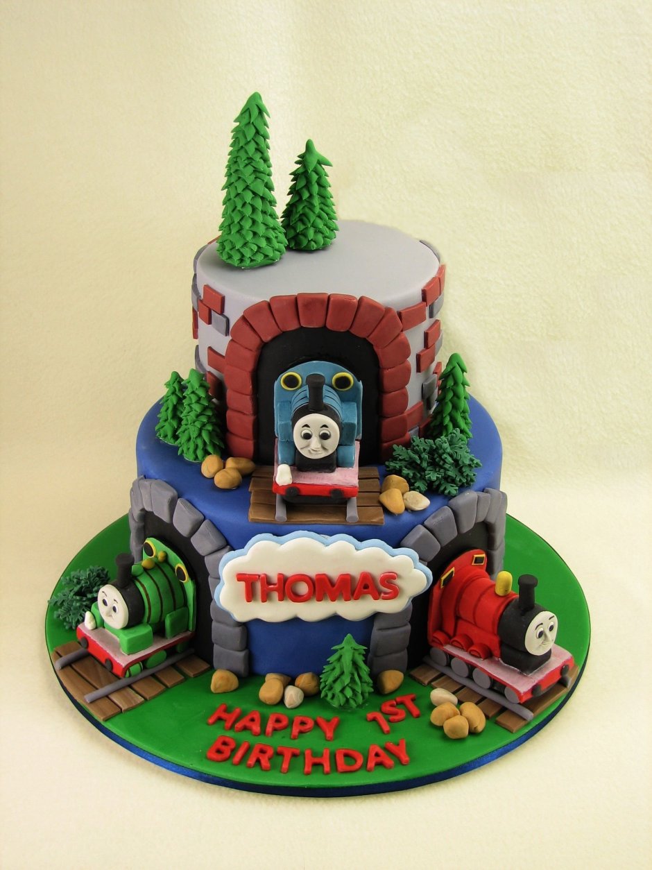 Детский торт с паровозиком Томасом