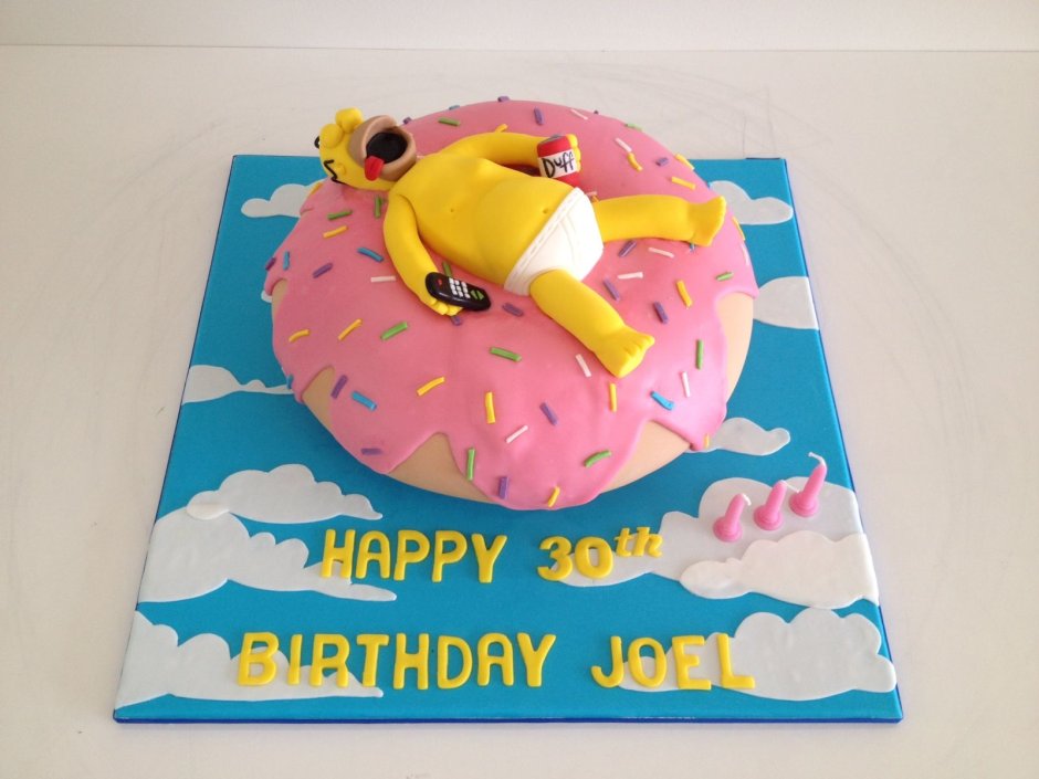 Торт с Гомером Симпсоном на юбилей 30 лет