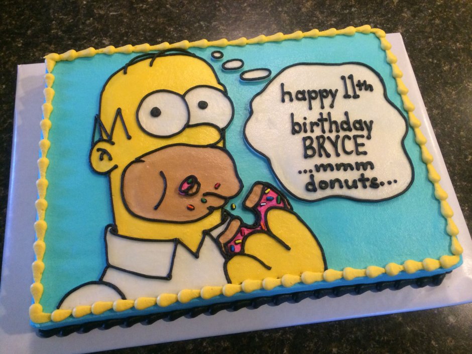 Торт симпсоны на день рождение