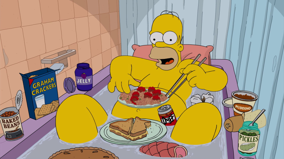 Гомер симпсон и еда