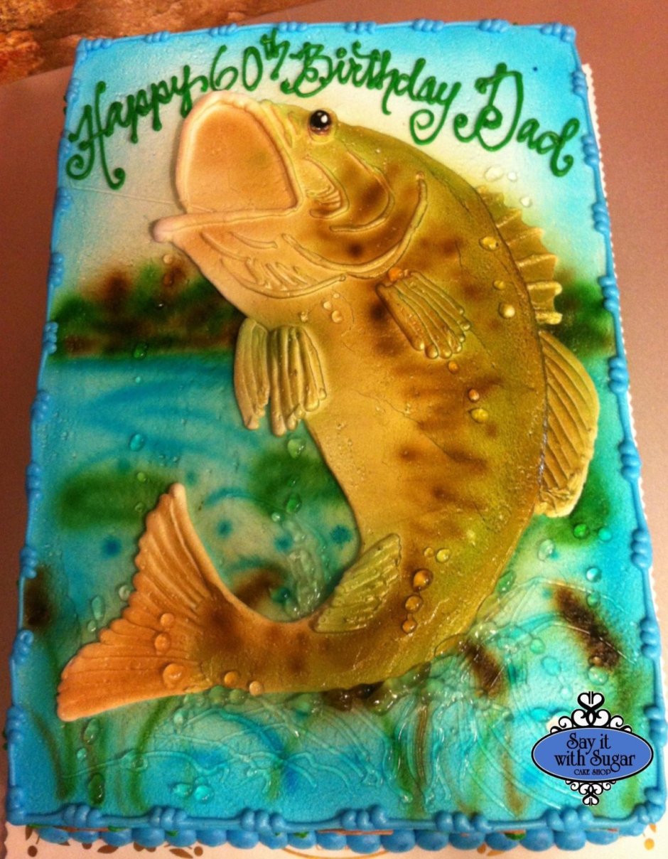 Торт с изображением рыбы