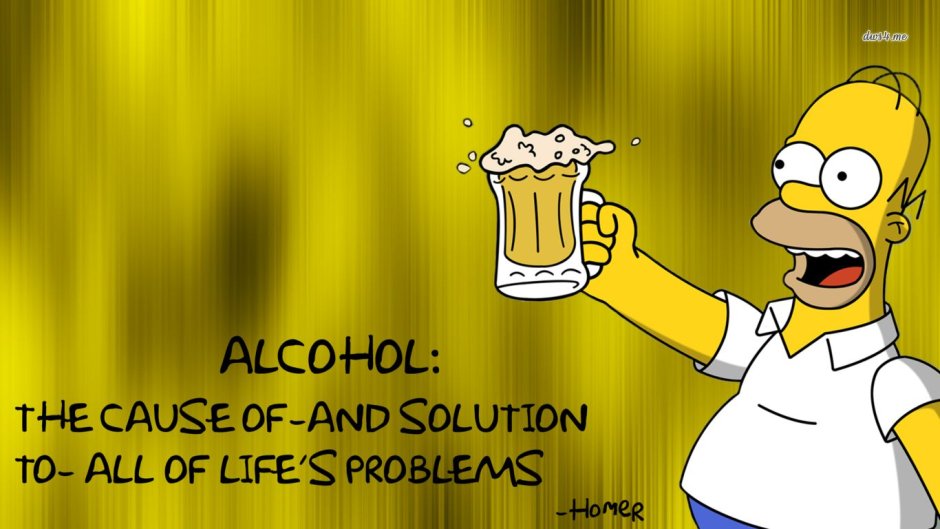 Гомер симпсон с пивом