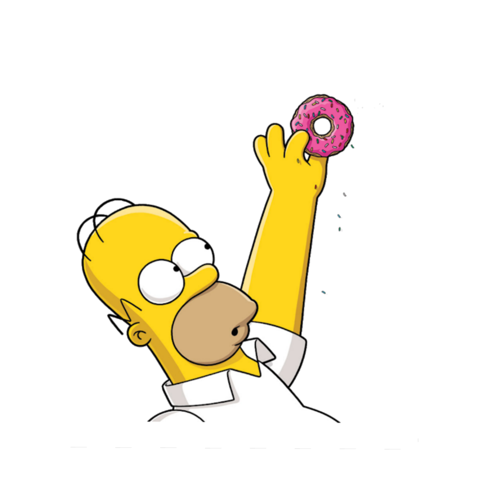 Гомер ест пончик