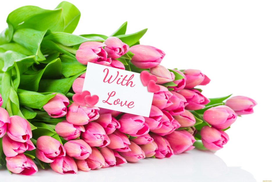 Поздравительные букеты с тюльпанами