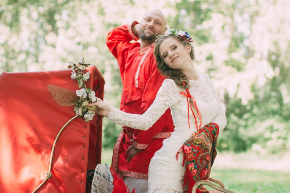 Современная свадьба в русском стиле