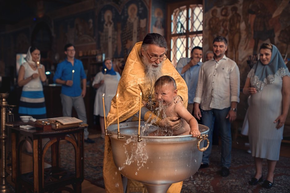 Покаяние крещение и Миропомазание