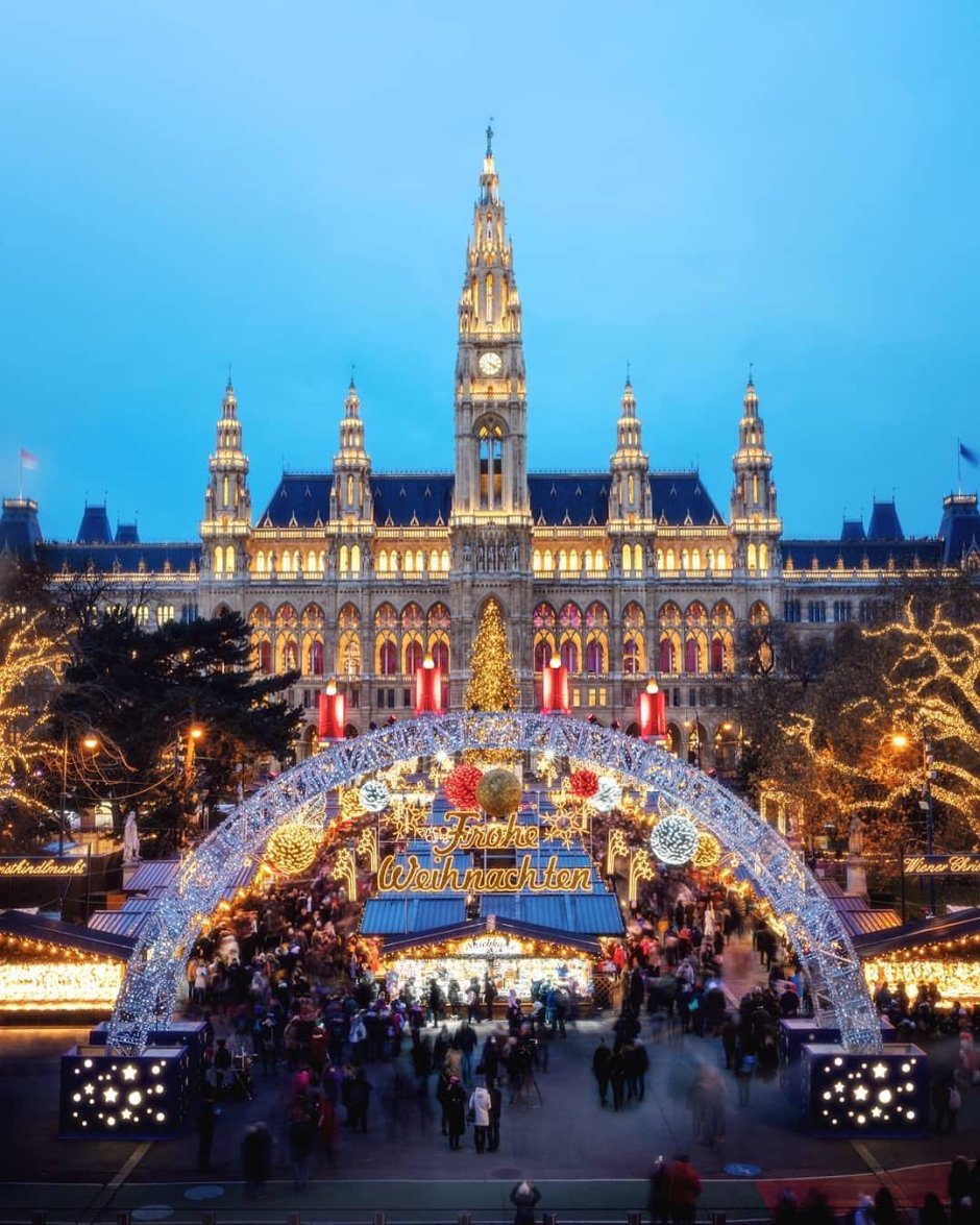 Вена ратуша Рождественская ярмарка