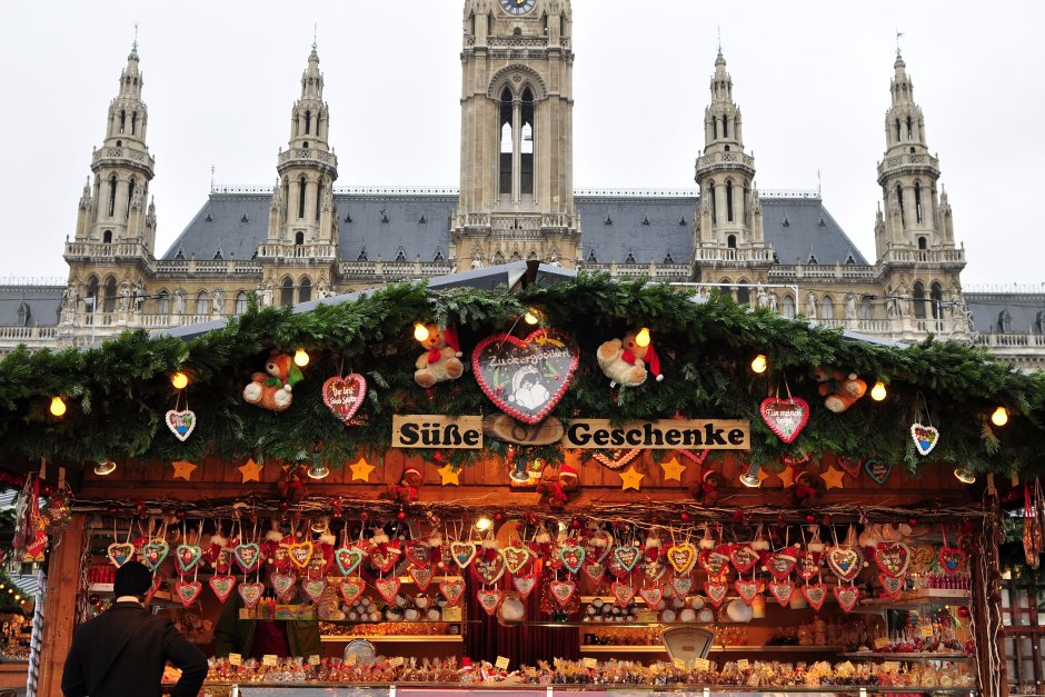Рождественская ярмарка на Ратушной площади Австрия