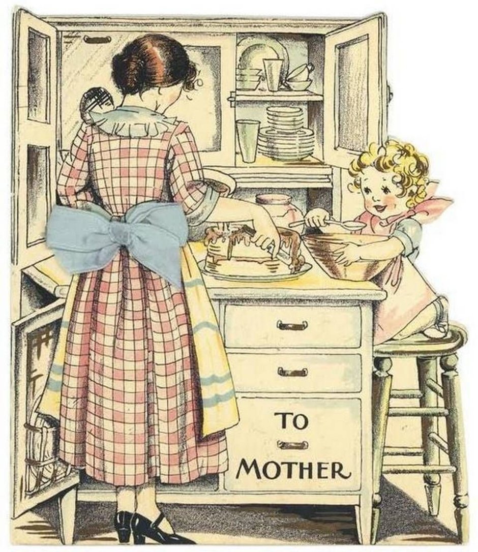 Винтажная открытка любимой мамочке