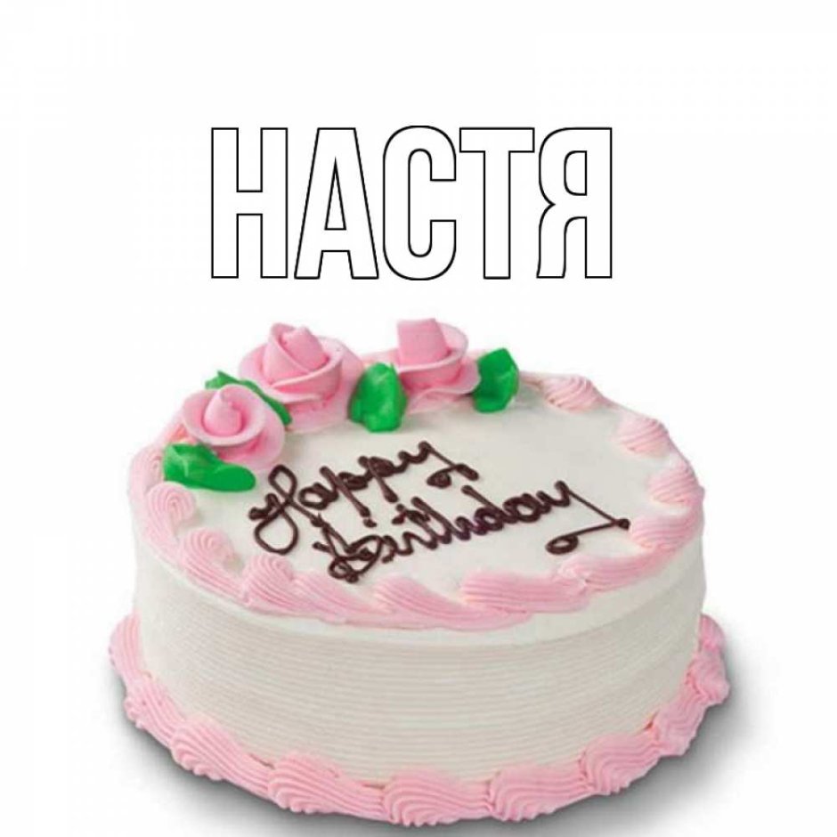 Надпись с днем рождения на бисквитном торте
