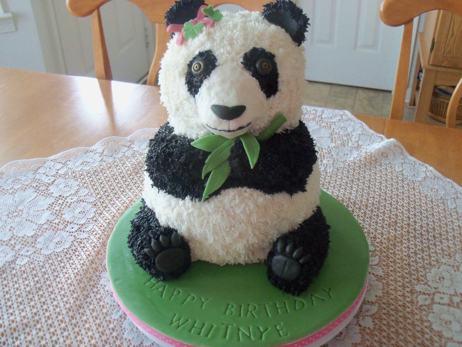 Ярусный торт с пандами