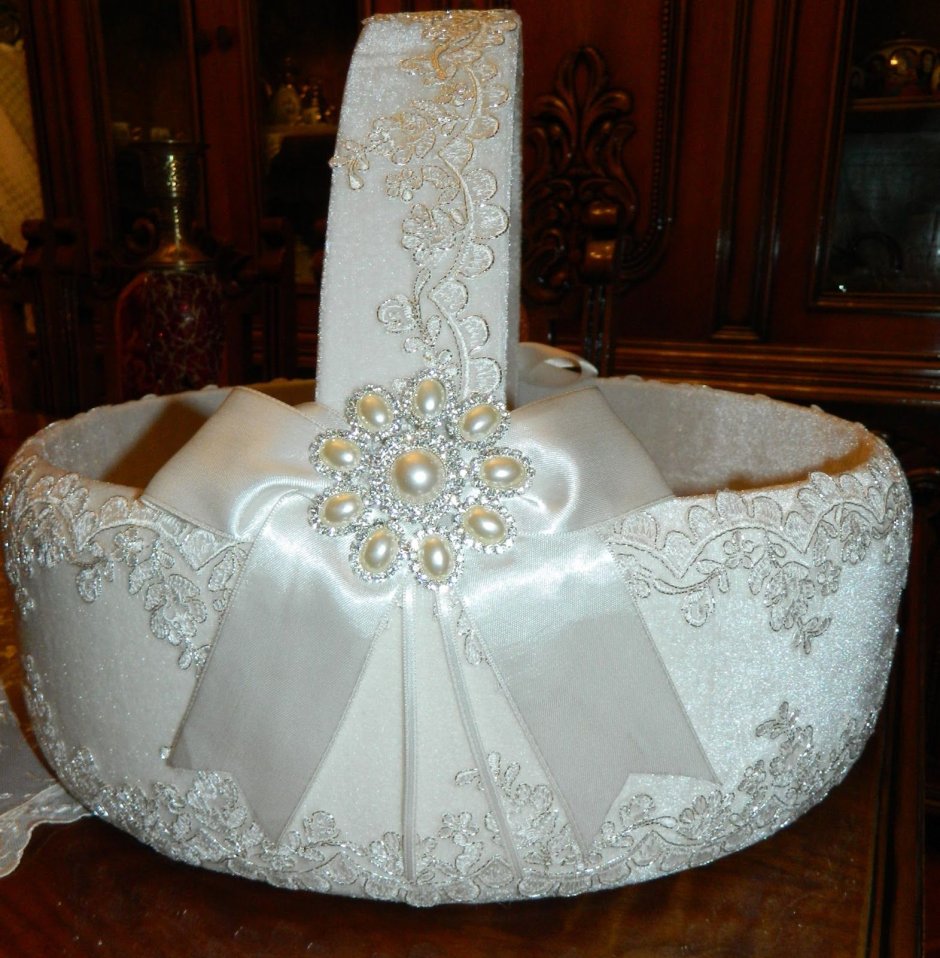 Свадебные корзины для армянской свадьбы серебристый