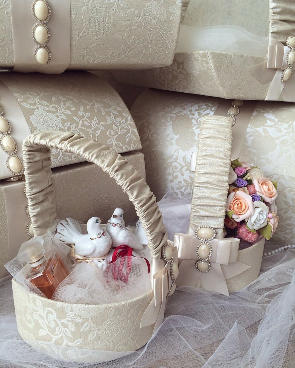 Свадебные корзины для свадьбы стильные