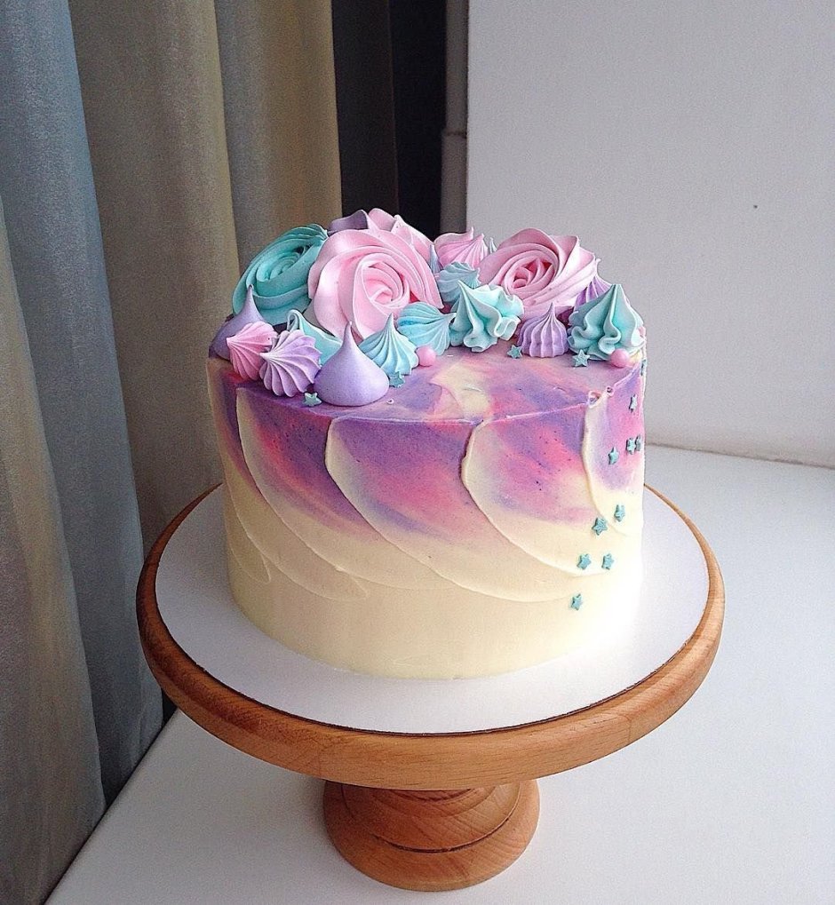Меренга разноцветная для украшения торта