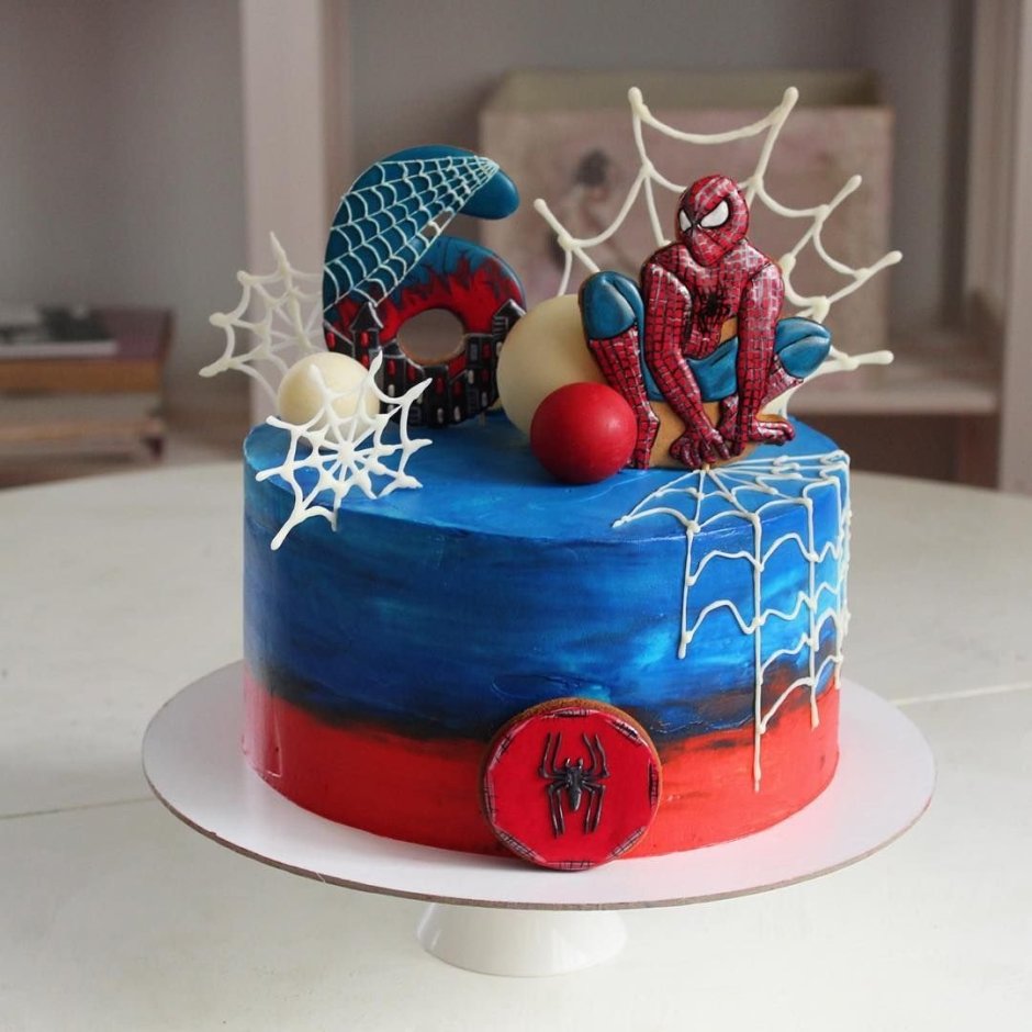 Торт с человеком пауком для мальчика 3 года