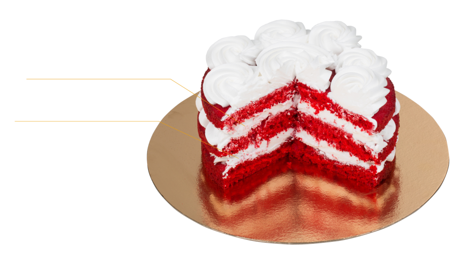 Торт цифра красный бархат