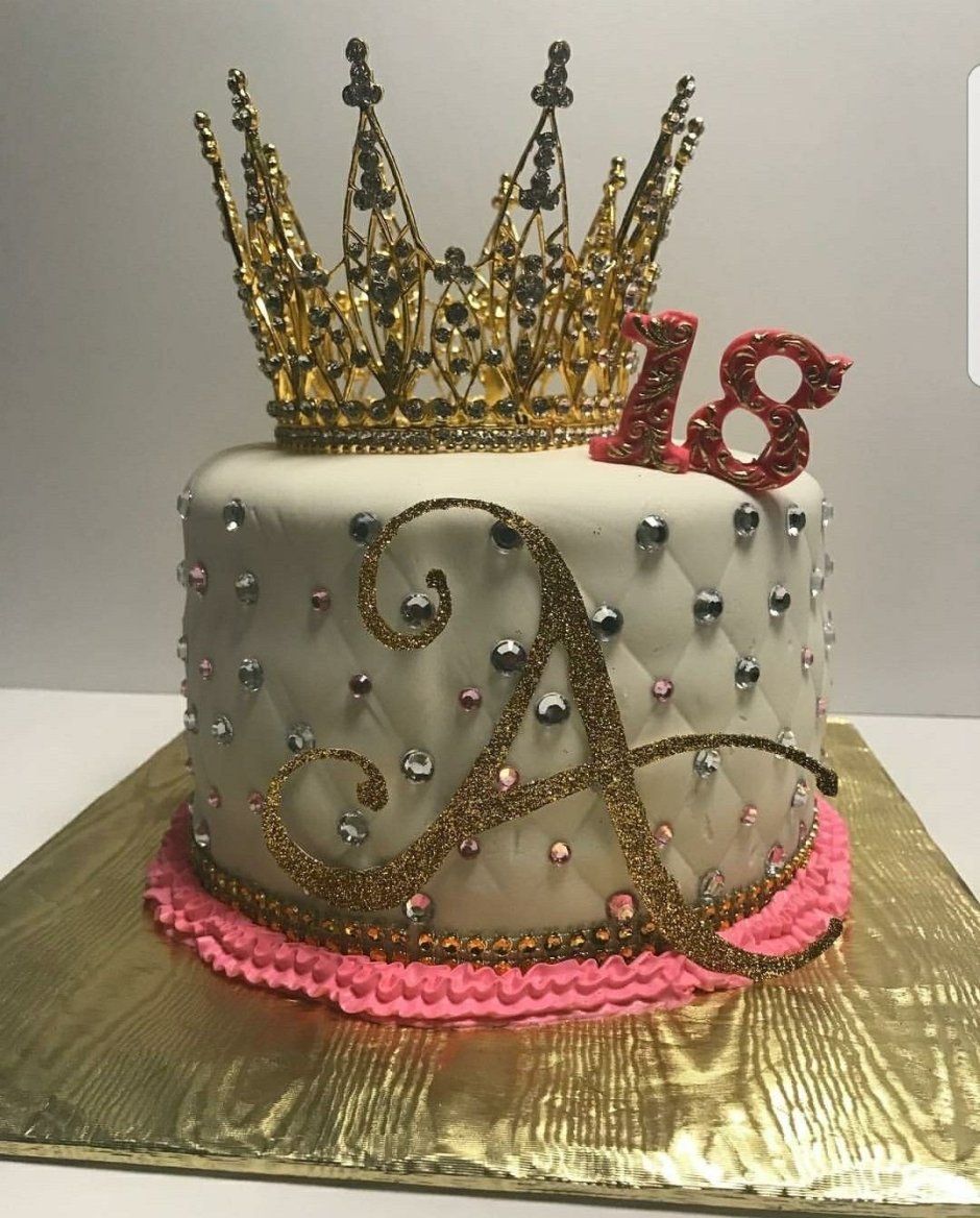 Торт на 2 года девочке с короной