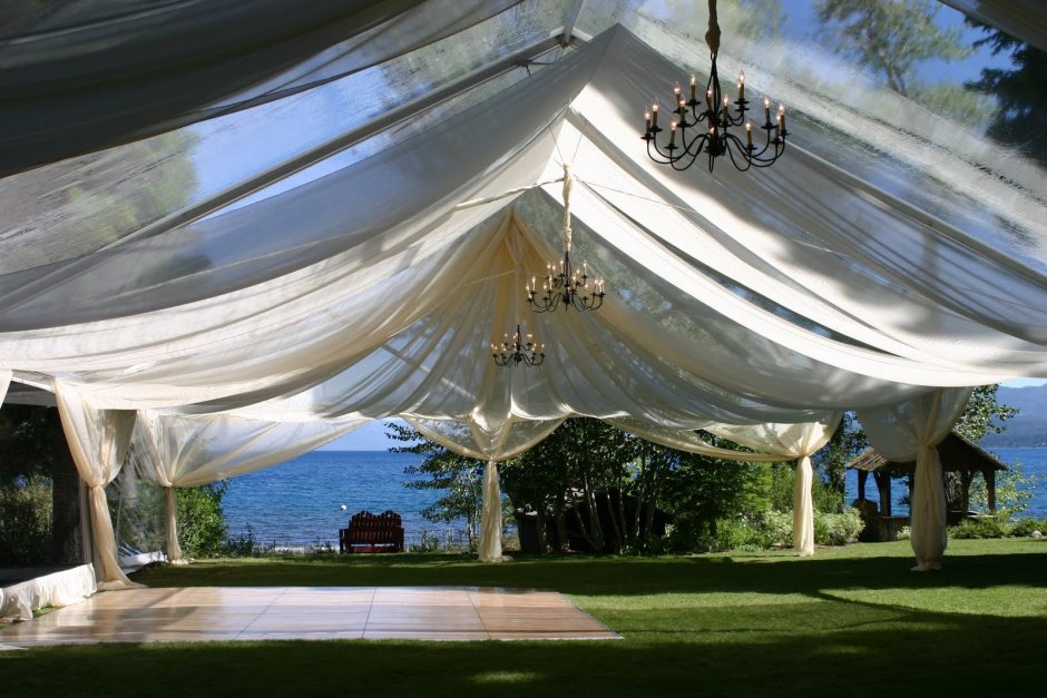 Прозрачный шатер для свадьбы