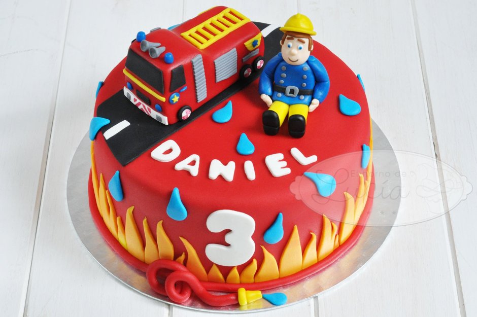 Торт пожарный для мальчика