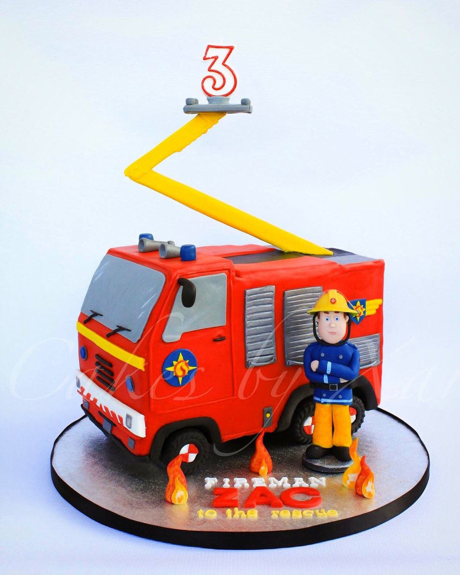 Торт цифра для пожарного