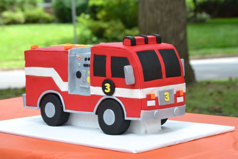 Торт Щенячий патруль пожарная машина