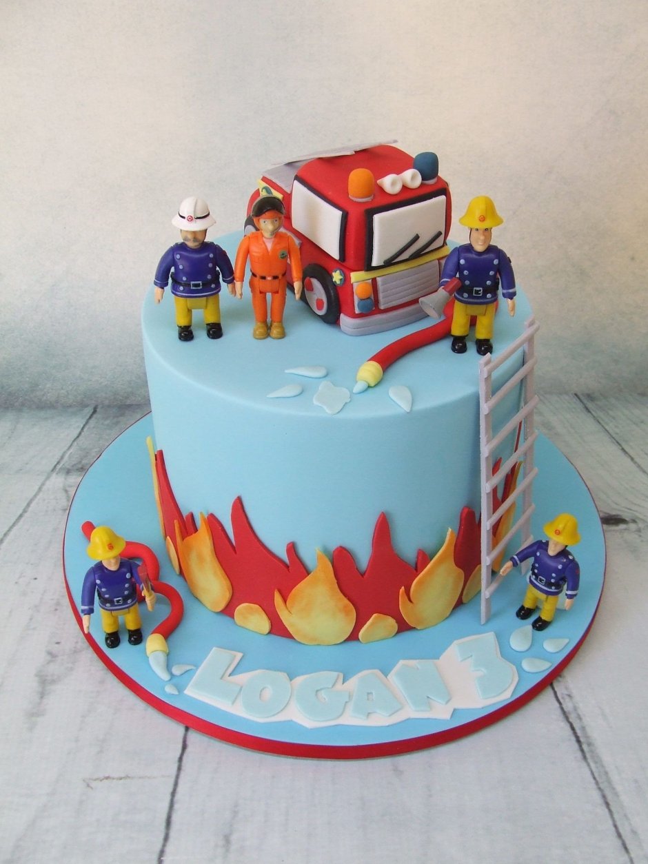 Пожарная машина торт