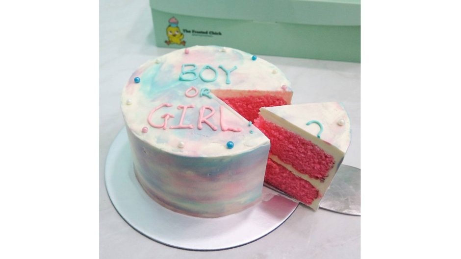 Торт на гендер пати в разрезе