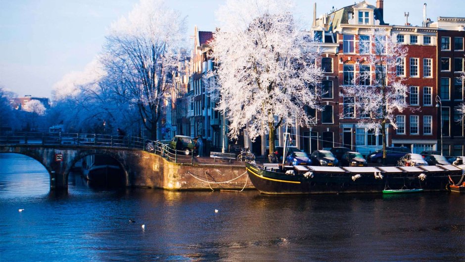 Амстердам Нидерланды зимой