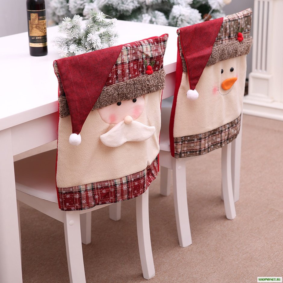 Новогодние украшения на стулья