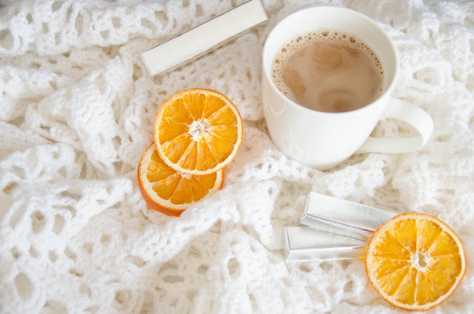 Обои кофе апельсин