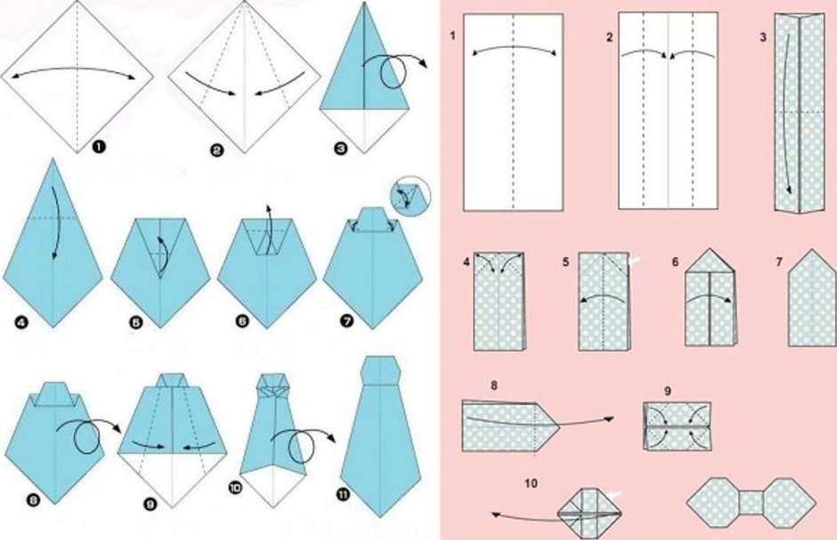 Оригами из бумаги рубашка для папы схема