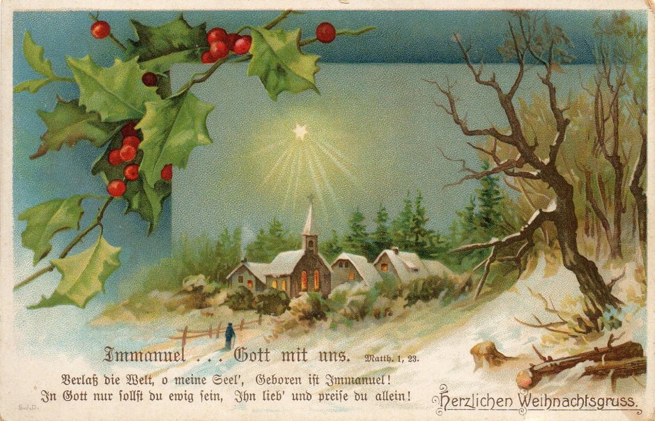 Старинные немецкие открытки с рождеством
