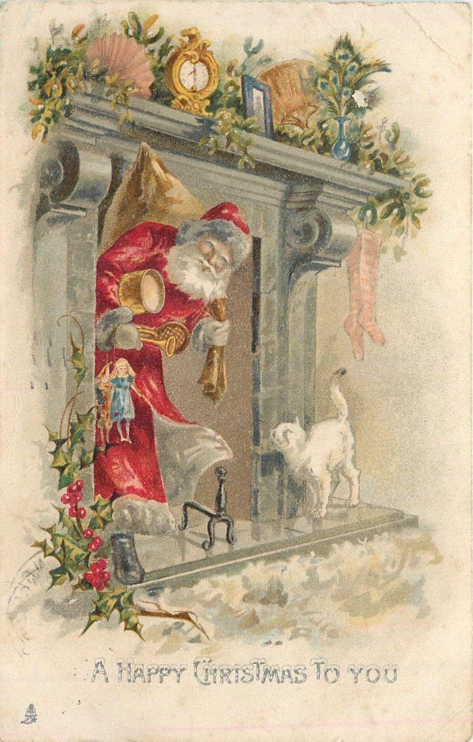 Католическое Рождество старые открытки