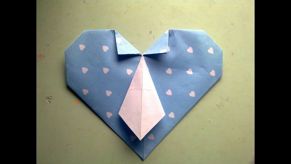Оригами из бумаги галстук для папы