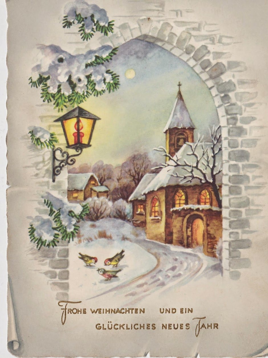 Старые открытки канун Рождества