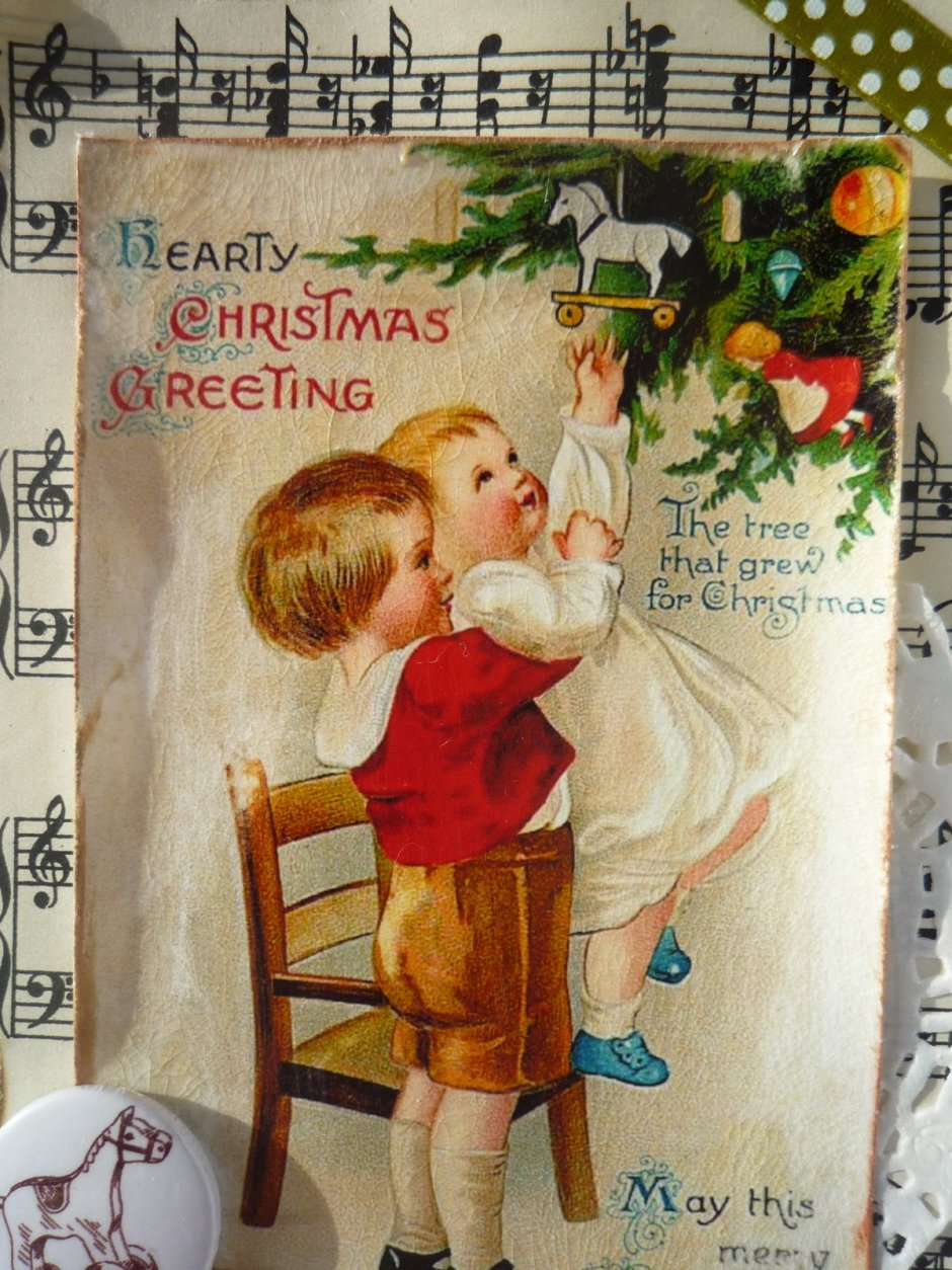 Merry Christmas старые открытки